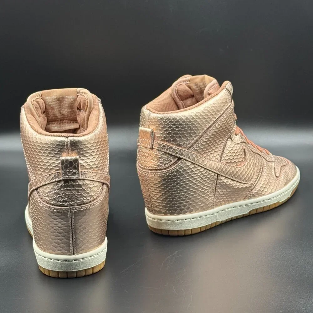 Wmns Nike Dunk Sky High Cut Out Premium 'Metallic Red Bronze'